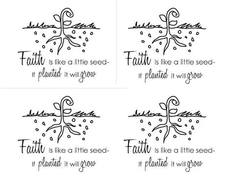 Faith Is Like A Seed Printable Handout Faith Crafts Mustard Seed