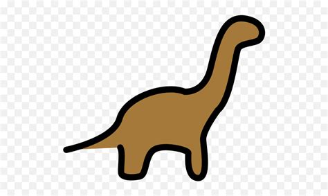 Sauropod Animal Figure Emojidinosaur Emoji Free Transparent Emoji