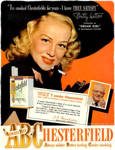 Chesterfield 1945 1950 Cigarette Adverts ~ Abc Retro