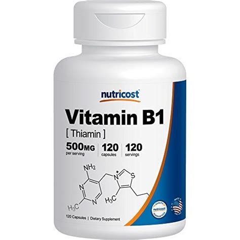 Nutricost Vitamin B Thiamine Mg Capsules Vitamins Capsule