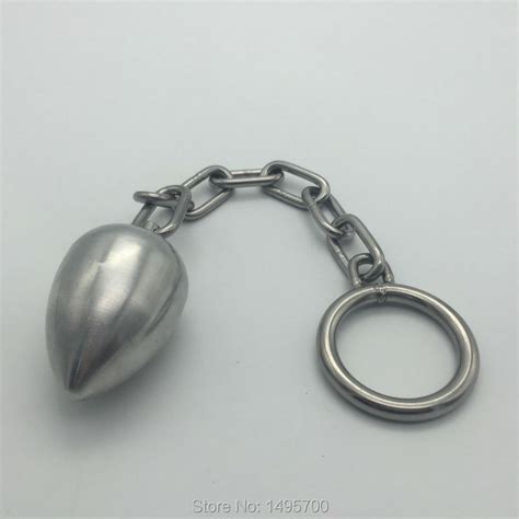 Metal Stainless Steel Chain Anus Bolt Ring Set Large Metal Anus Plug Anus Enema Anus Plug Metal