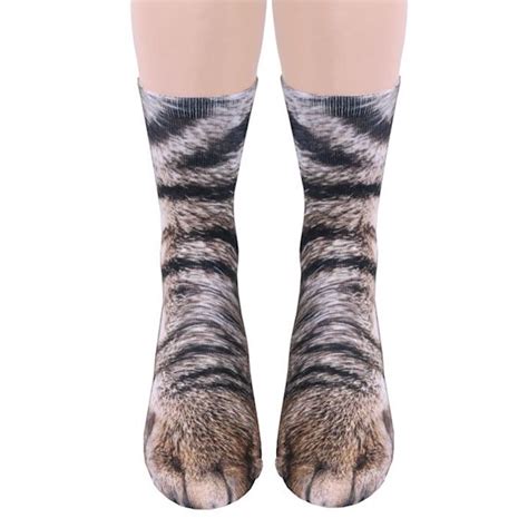 Realistically Printed Animal Paw Socks Transform Your Feet ...