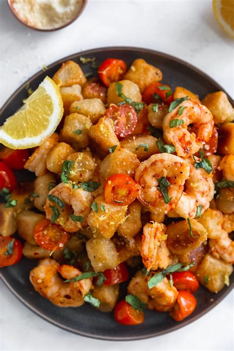 Squash & goat's cheese is an addictive combination, and this colourful dish is sure to become a family favourite. Shrimp Scampi Cauliflower Gnocchi - Dash of Mandi | Recipe ...
