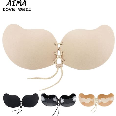 New Arrived Ladys Sexy Stealth Sticky Silicone Bow Bra Adhesive Stick