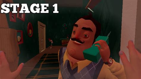 Hello Neighbor Hide And Seek Stage 1 Lowest Graphics Walkthrough Youtube