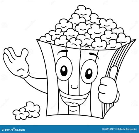 Popcorn Bag Coloring Page