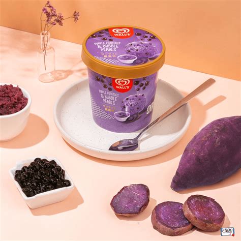 Thailand Walls Has New Purple Sweet Potato Flavour With Boba Pearls