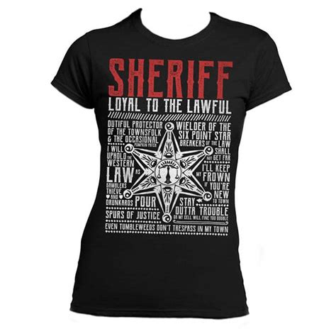 Sheriff Ladies T Shirt Realm One