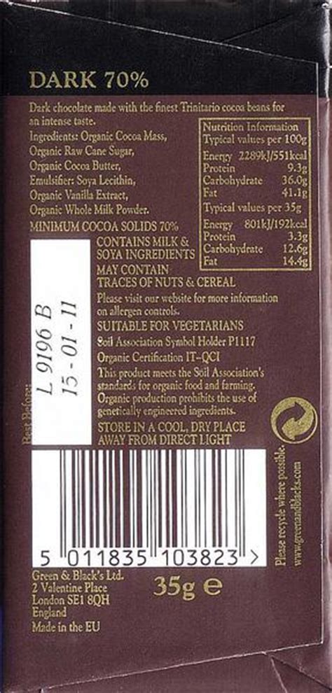 Maybe you would like to learn more about one of these? FairTrade Organic Dark Chocolate 70% in 35g bar from Green ...
