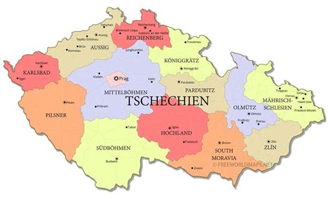Sie finden hier alle uns bekannten karten, routenplaner und stadtpläne der. Karte von Tschechien - Freeworldmaps.net