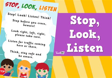Stop Look Listen Teacher Resources And Classroom Games Teach This