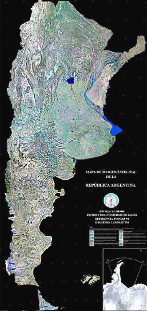 Satellite Image Of Argentina Republic