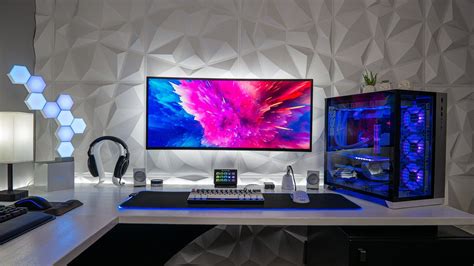 Love The 3d Wall Panel Textures Clean Desk Setup By Pcbattlestations