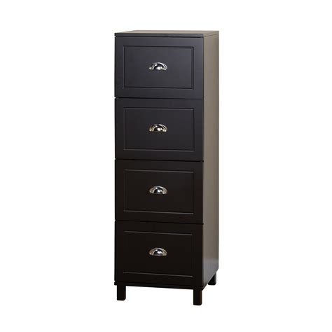 Filing cabinets are an office necessity that isn't always the most attractive, but this one helps you store important papers in style. Bradley 4 Drawer Vertical Wood Filing Cabinet, Black ...