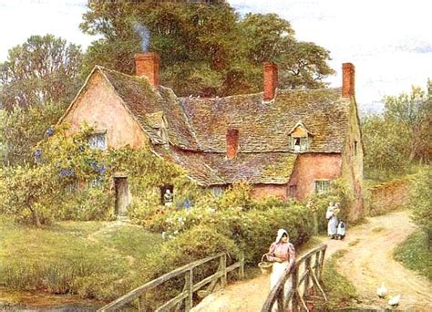 Helen Allingham English Country Cottages Cottage Art Cottage Painting