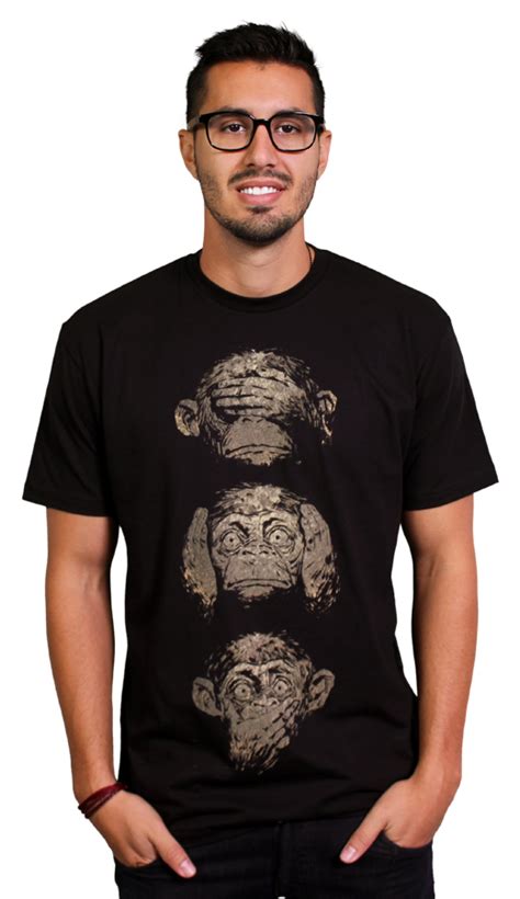 3 Wise Monkeys Mens Perfect Tee By Moutchy Design By Humans Wise