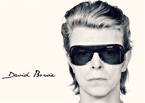 David Bowie Artista Masculino Negro Hombre Cantante Gafas De Sol Bw Blanco Fondo De