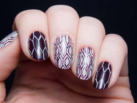 Plum and Honey, with a Pattern Pictorial | Chalkboard Nails | Nail Art Blog