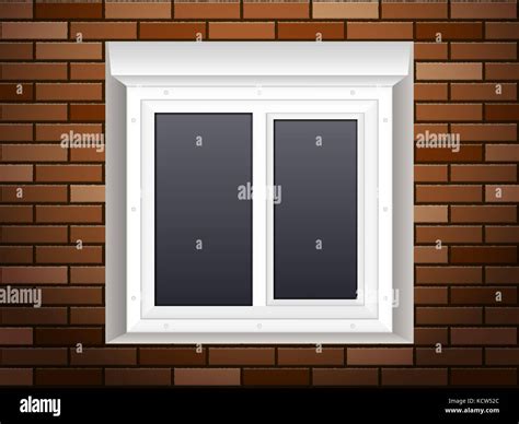 Windows On A Brick Wall Stock Photo Alamy