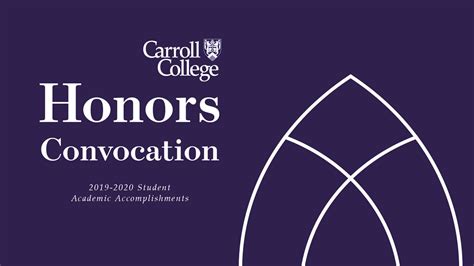 2020 Honors Convocation Honorees Carroll College