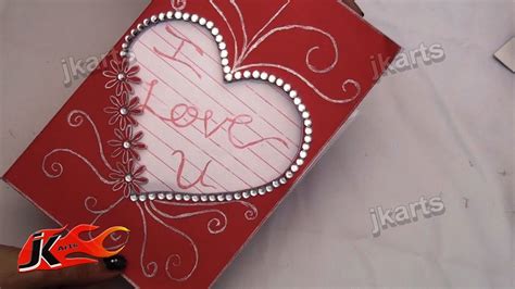 How to print your own greetings cards at home; DIY How to make valentine's day Greeting Card - JK Arts ...