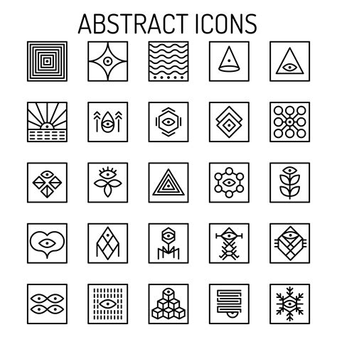 Abstract Line Icons 544631 Vector Art At Vecteezy