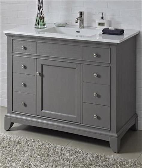 Vanity base may also be purchased without top. Fairmont Designs 1504-V42 Smithfield Medium Gray Bathroom ...