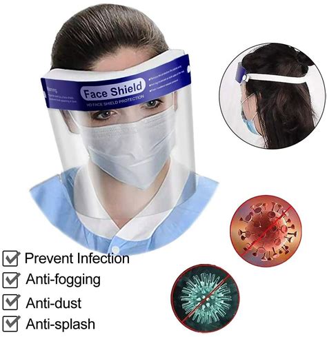 Safety Full Face Shield Reusable Washable Protection Cover Face Mask 5
