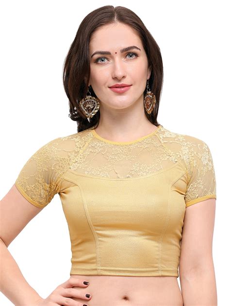 Buy Online Gold Cotton Solid Blouse From Ethnic Wear For Women By Janasya For ₹466 At 52 Off