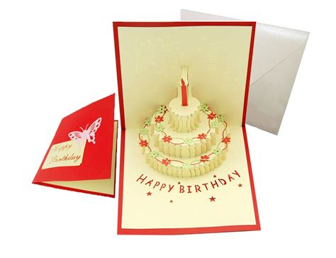 Buy Happy Birthday Cake Pop Up Greeting Card Online At Desertcartisrael