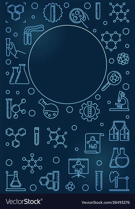 Chemistry Blue Vertical In Royalty Free Vector Image