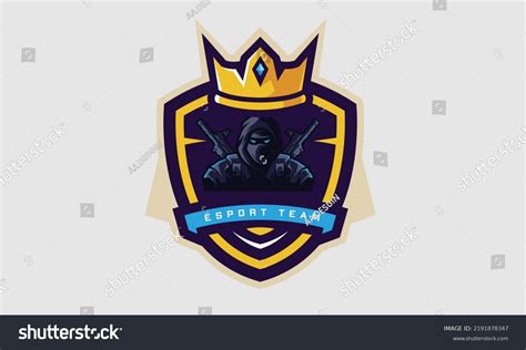 Esports Logo Template Crown Game Team Stock Vector Royalty Free