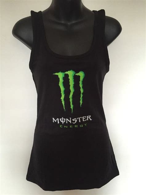 Women S Monster Energy Drink Green Claw Logo Black Tank Top Xl Monster Energy Clothing Black