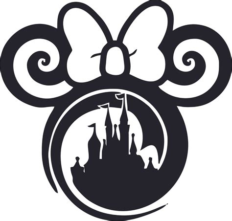 Minnie Mouse Disney Castle Cartoon Character Wall Vinyl Decors Sticker