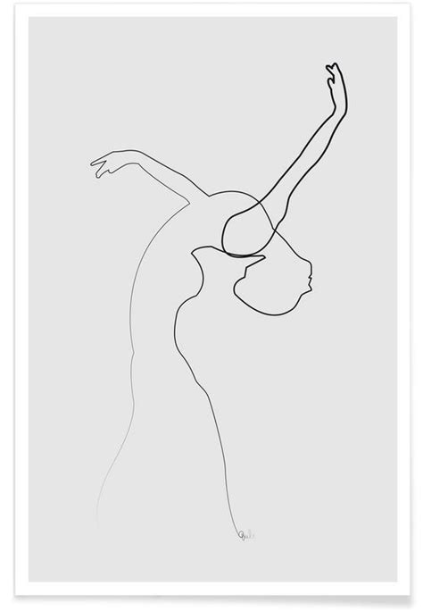 Dancer Line Drawing Poster Juniqe