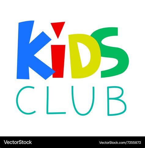 Kids Club Logo Template Royalty Free Vector Image