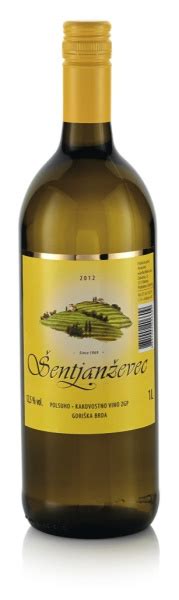 Šentjanževec kakovostno belo vino Vinska klet Goriška Brda 1 l
