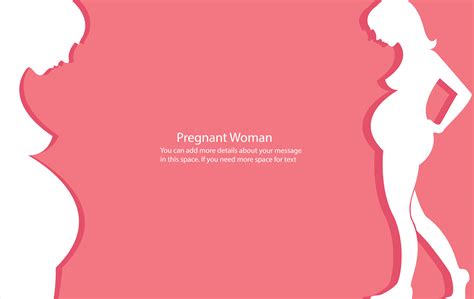 Pregnant Woman With Pink Background Vector Illustration 540387 Vector