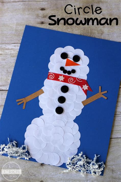 Bring the snow fun indoors with snowman crafts for kids to make. Circle Snowman Winter Craft