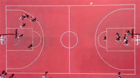 Outdoor Basketball Court Top View Stock Video Motion Array