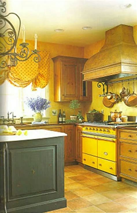 Yellow French Country Kitchens Country Kitchen Home Kitchens