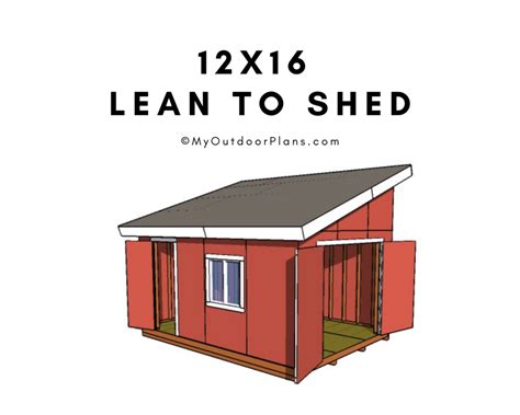 12x16 Lean To Shed Plans