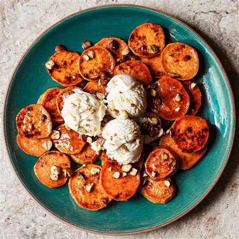 Roasted Sweet Potatoes With Ice Cream Elif S Kitchen