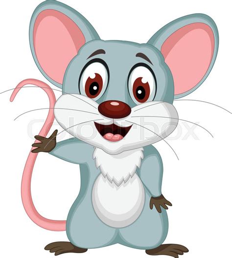 Vector Illustration Of Happy Mouse Stock Vector Colourbox