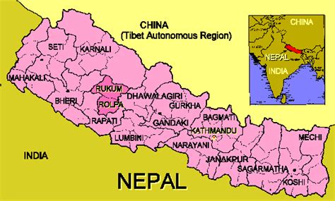 Map Mapa Nepal