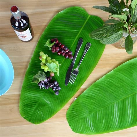 Care should be taken not to expose new plants to temperatures below 57°f (14°c) which will greatly slow the growth. Hawaiian Banana Leaf Table Mat Placemat Green Leaf ...