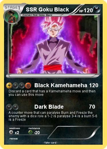Pokémon Ssr Goku Black 2 2 Black Kamehameha My Pokemon Card