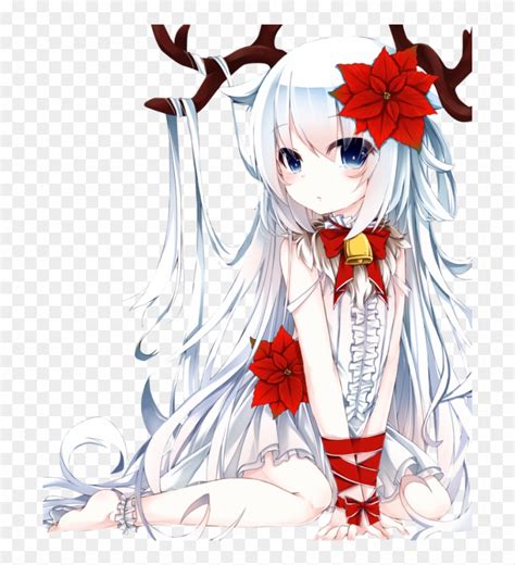 White Hair Neko Christmas Anime Girl Anime Wallpaper Hd
