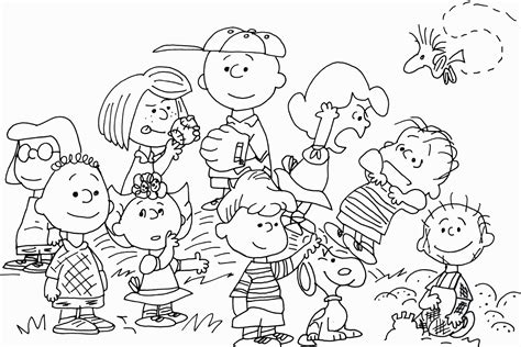 Peanuts Characters Thanksgiving Coloring Pages Coloring Home