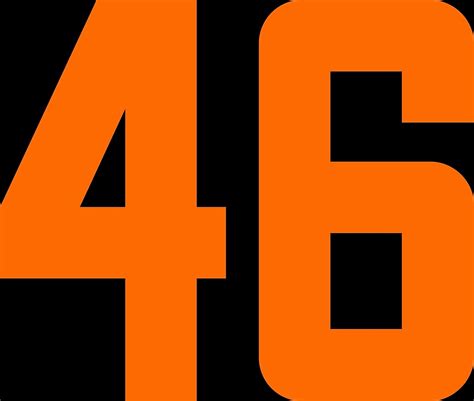 Orange Number 46 By Wordpower900 Redbubble 3d Wallpaper For Mobile
